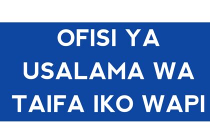 Ofisi ya Usalama wa Taifa iko wapi?