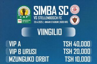 Viingilio mechi ya simba na Stellenbosch FC