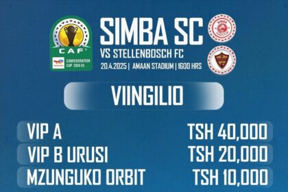 Viingilio mechi ya simba na Stellenbosch FC