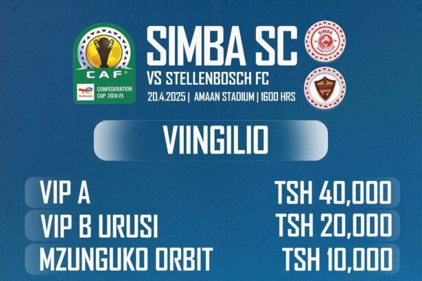 Viingilio mechi ya simba na Stellenbosch FC
