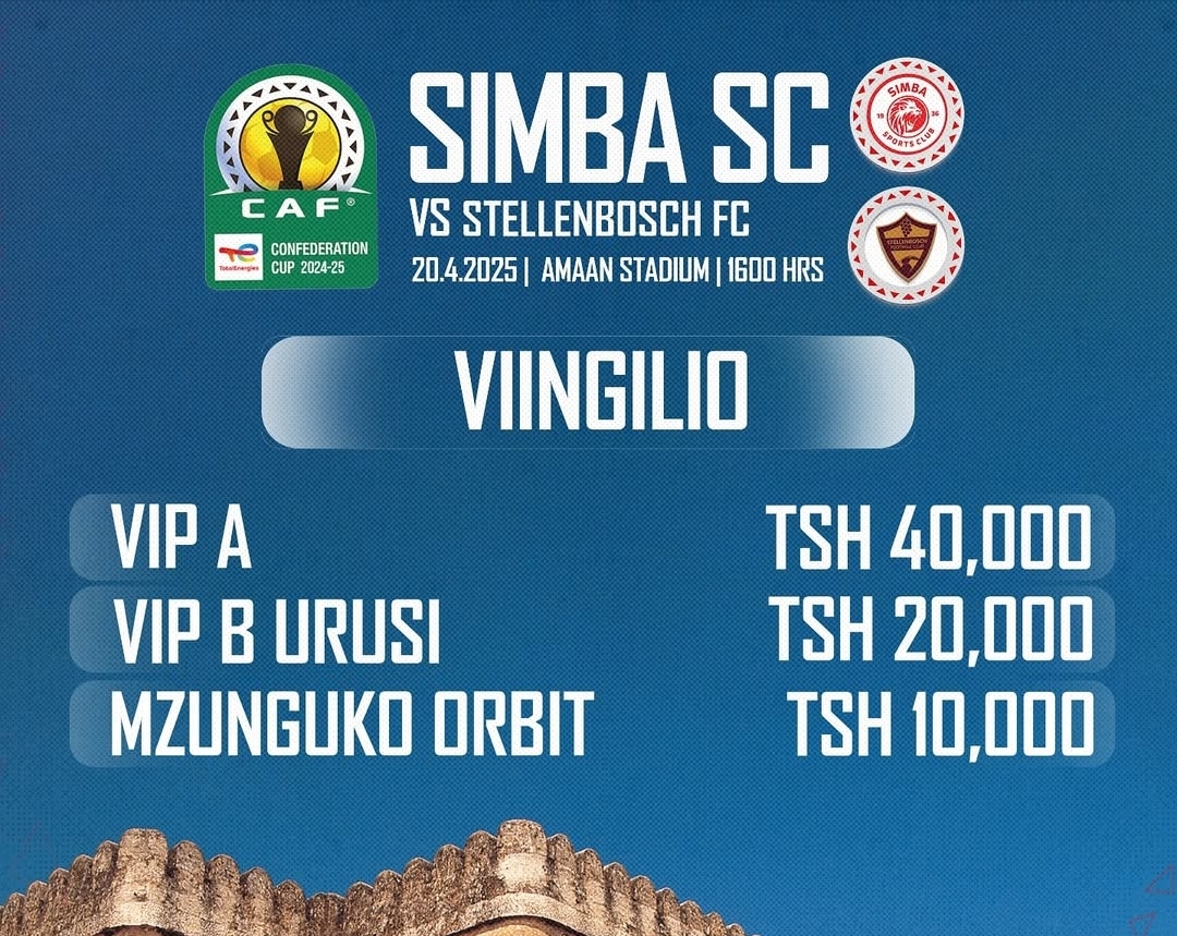 Viingilio mechi ya simba na Stellenbosch FC