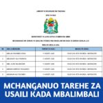 Mabadiliko na mchanganuo tarehe za Usaili Taasisi mbalimbali Utumishi