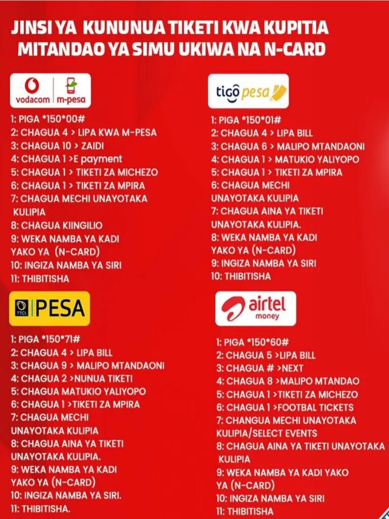 Jinsi ya kununua tiketi za mpira kwa N-Card 