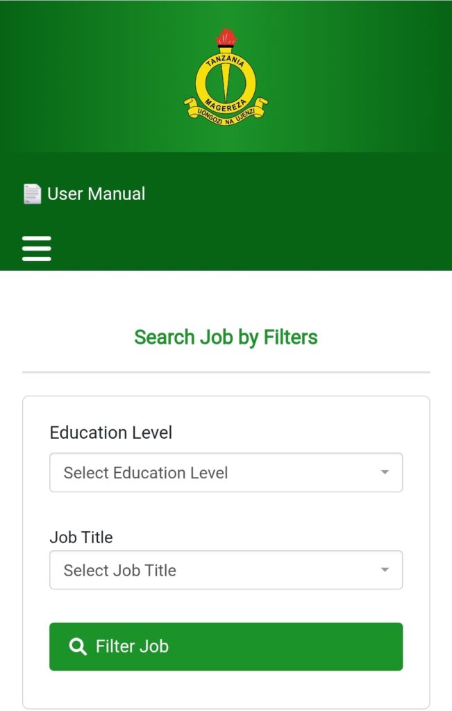 Mfumo maombi Ajira za Magereza